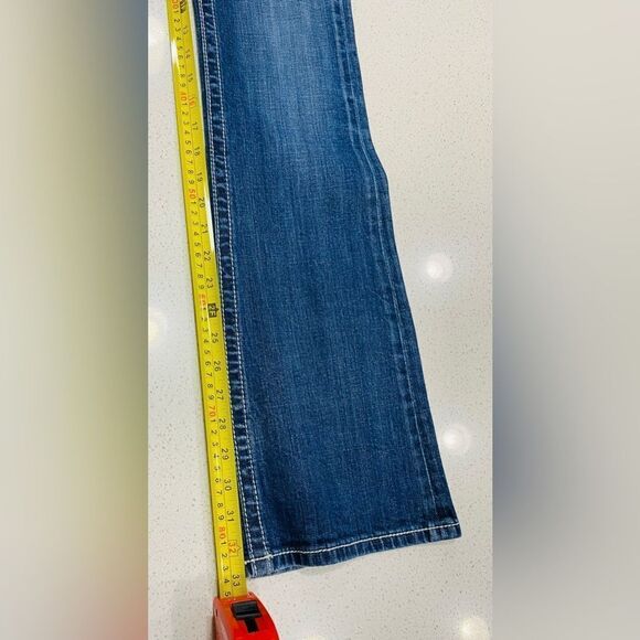 Miss Me Bootcut Jeans 27x33 Distressed Stretch Cross Embellished EUC - Picture 5 of 13
